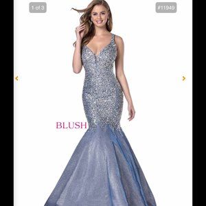 Crystal beadwork  prom dress